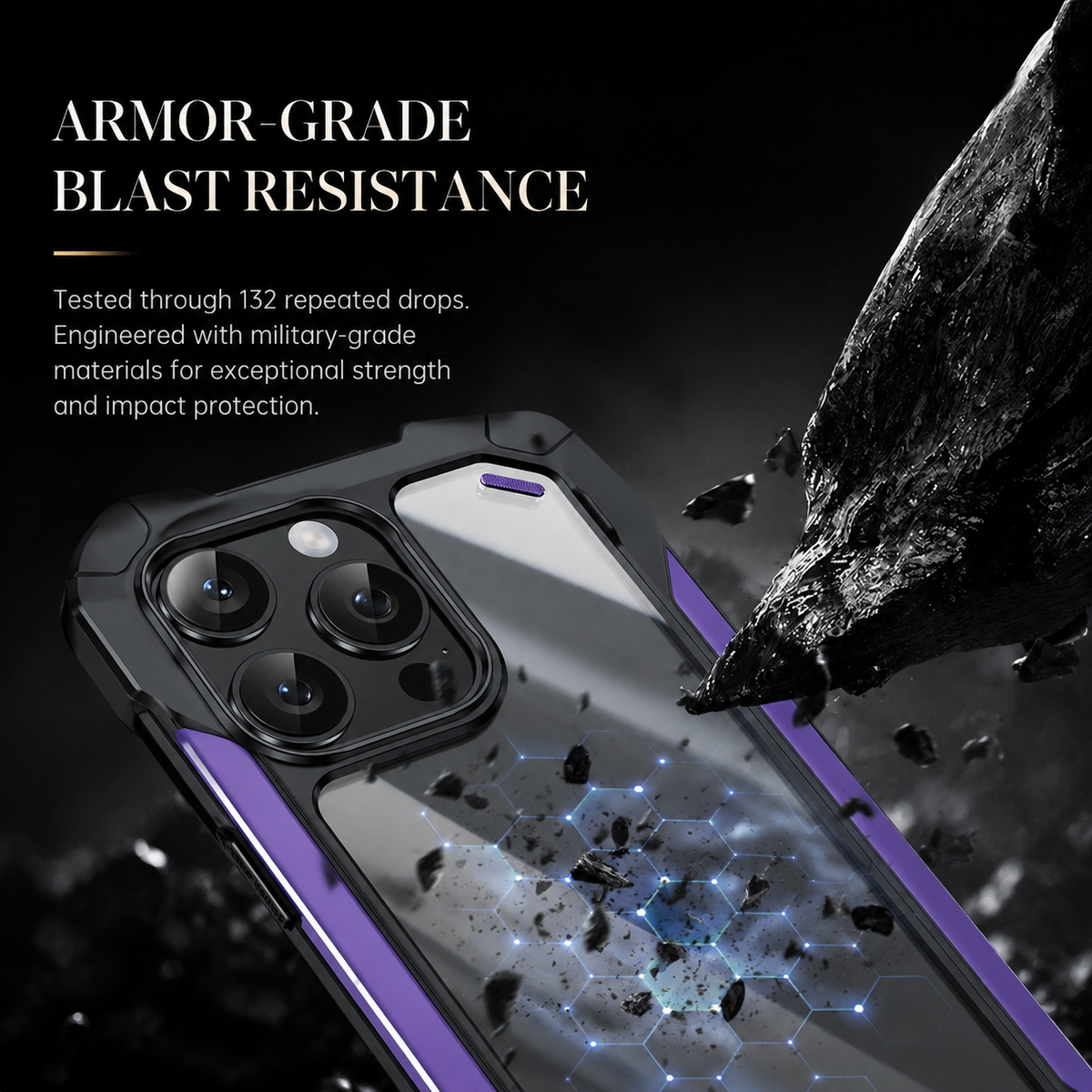 Premium iPhone Case MagSafe Compatible Military Armor Metal Frame Cover 360° Full Protection