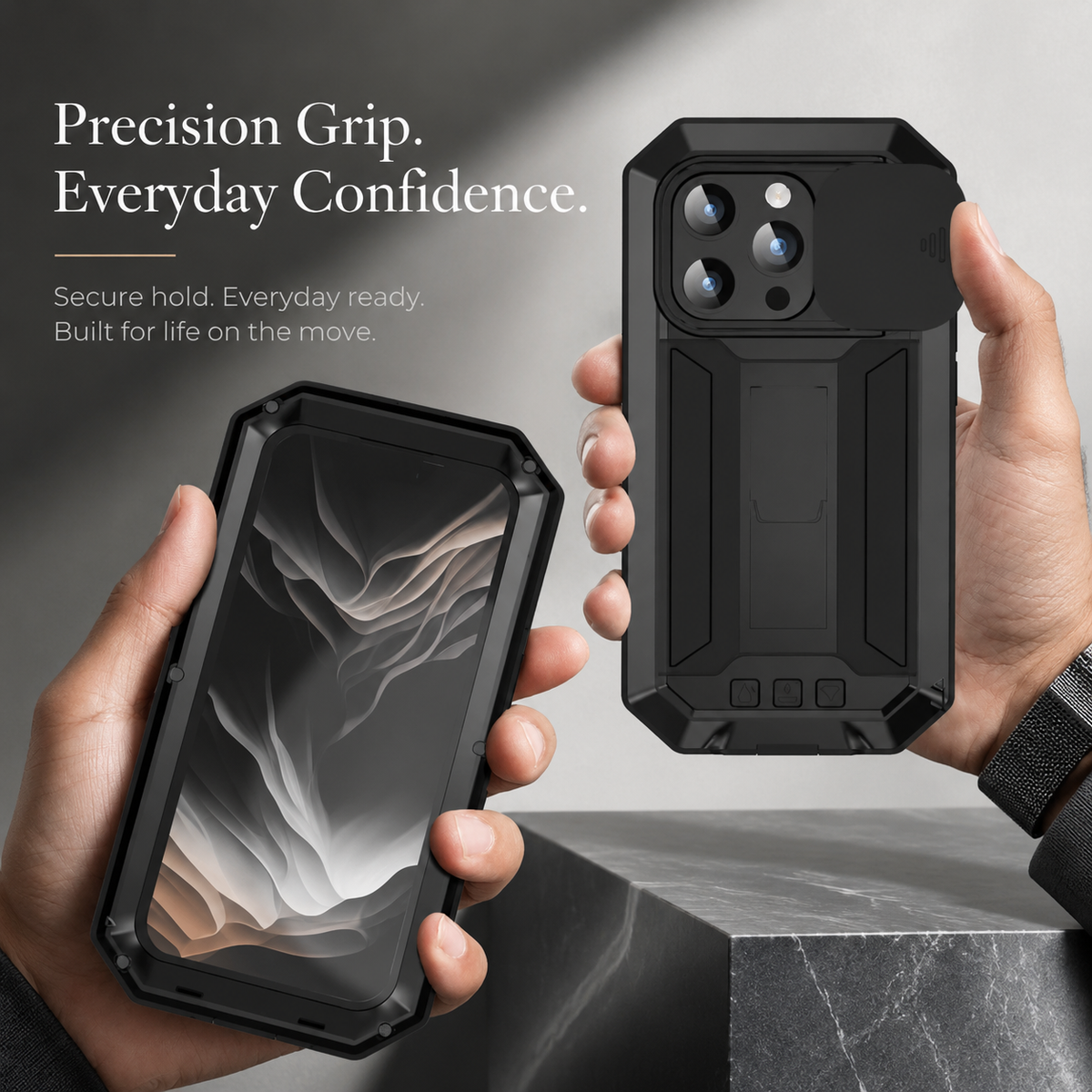 Premium iPhone Case MagSafe Compatible Military Heavy Duty Metal Armor Cover Full Body Protection