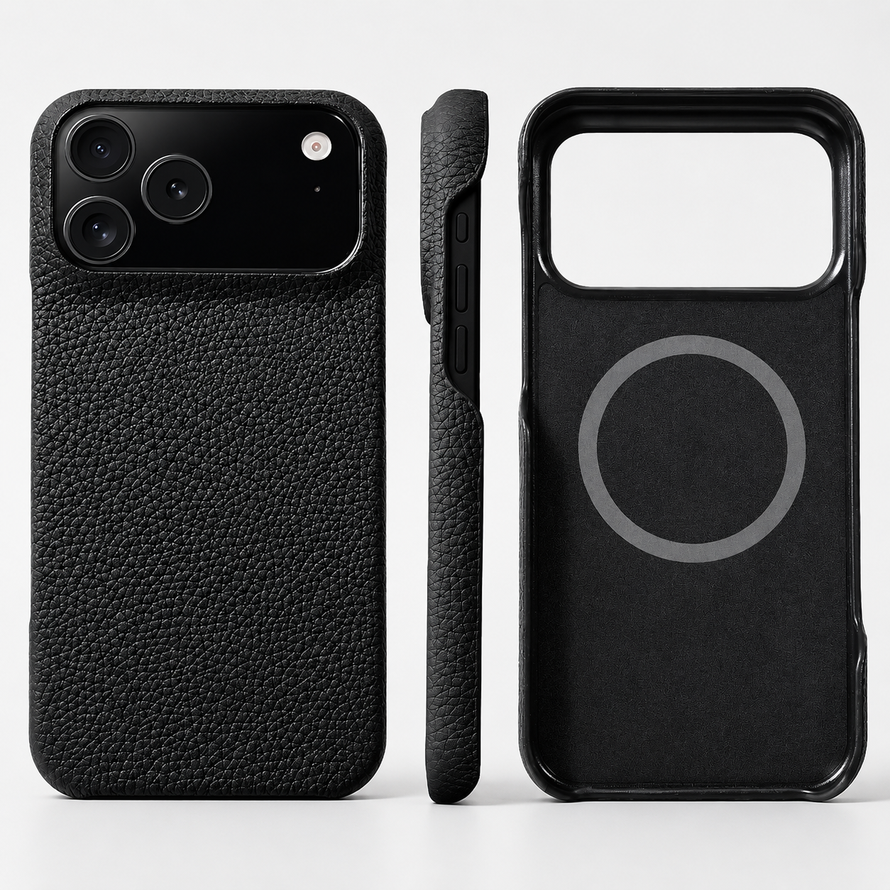 Premium iPhone Case MagSafe Compatible Natural Cowhide Leather Magnetic Protective Cover Shockproof Luxury Slim Full Coverage Case