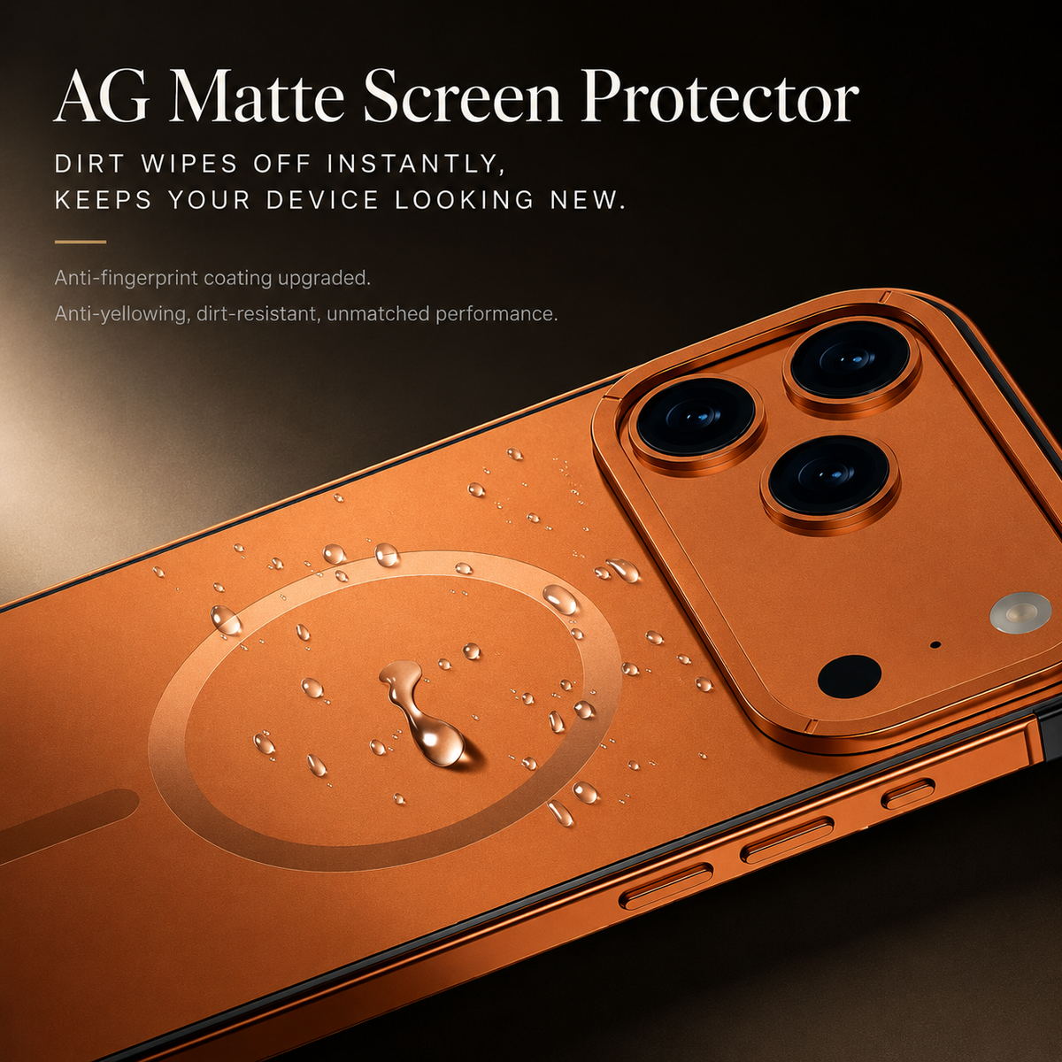 Premium iPhone Case MagSafe Compatible Orange Aluminum Alloy Cover Shockproof Matte Protection