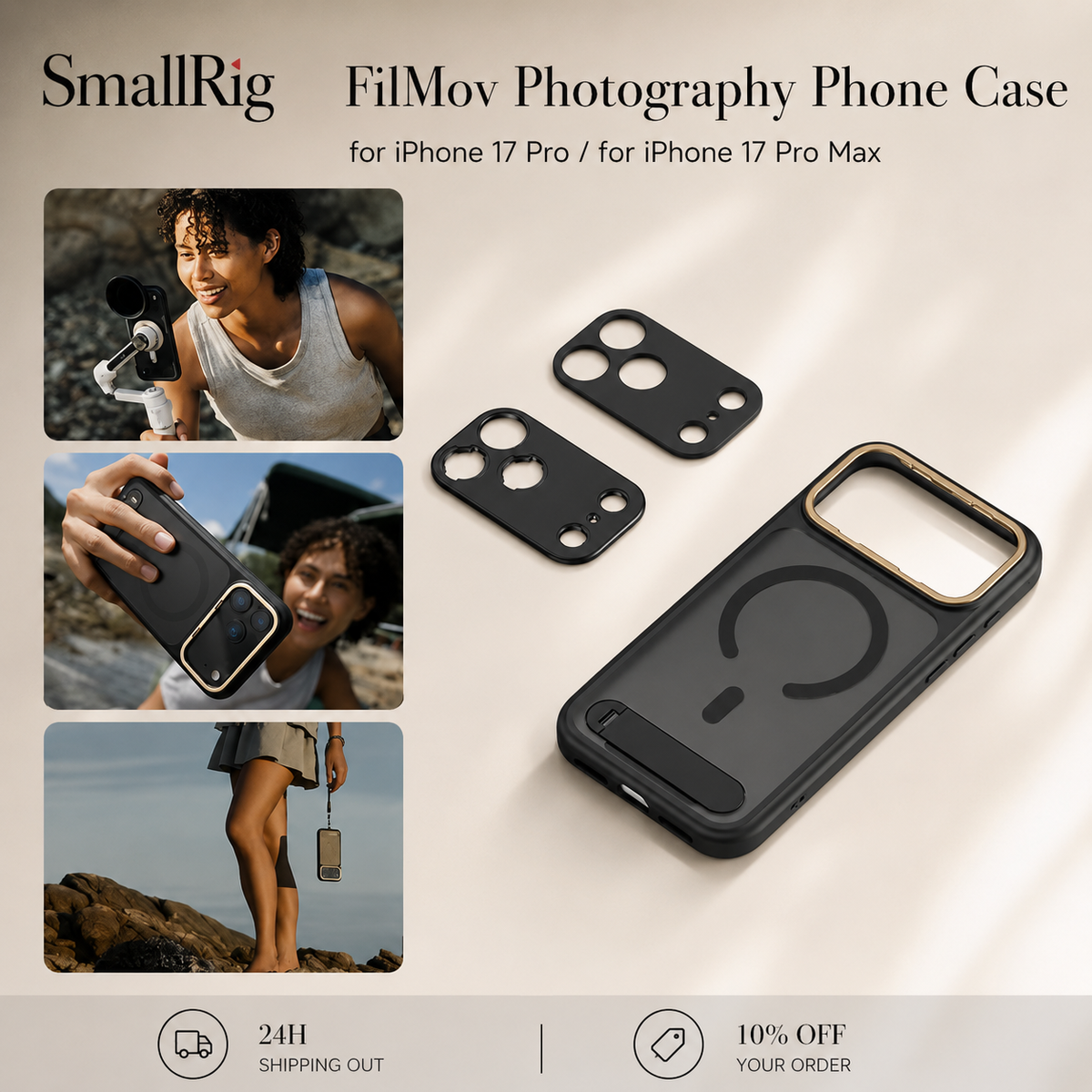 Premium iPhone Case MagSafe Compatible Photography Lens Mount Cover MIL-Grade Protection