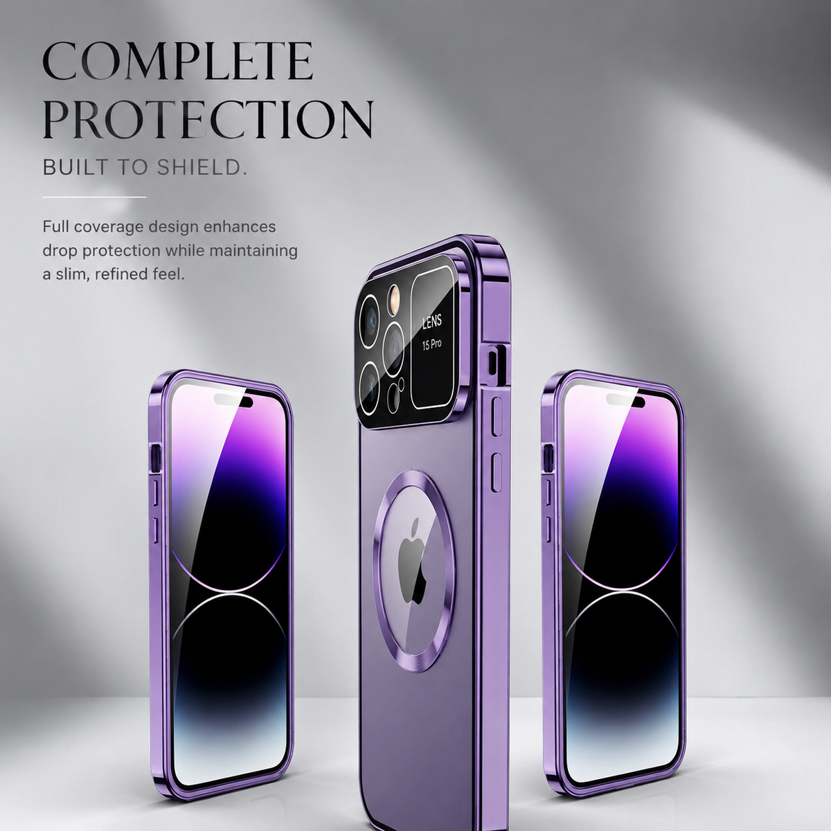 Premium iPhone Case MagSafe Compatible Privacy Screen Cover Frosted Glass Anti Spy Full Protection