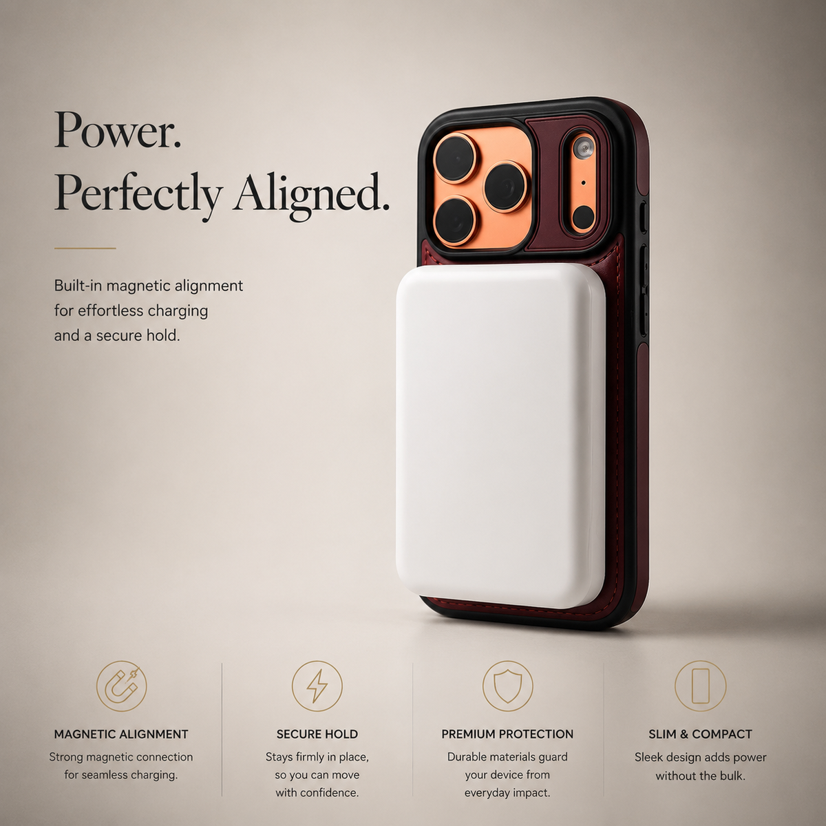 Premium iPhone Case MagSafe Compatible Retro Leather Protective Cover Invisible Kickstand Shockproof Slim Business Full Coverage
