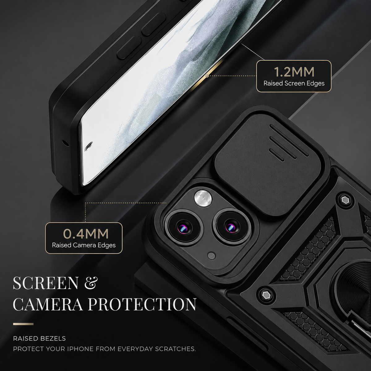 Premium iPhone Case MagSafe Compatible Rugged Armor Card Holder Cover Kickstand Protection