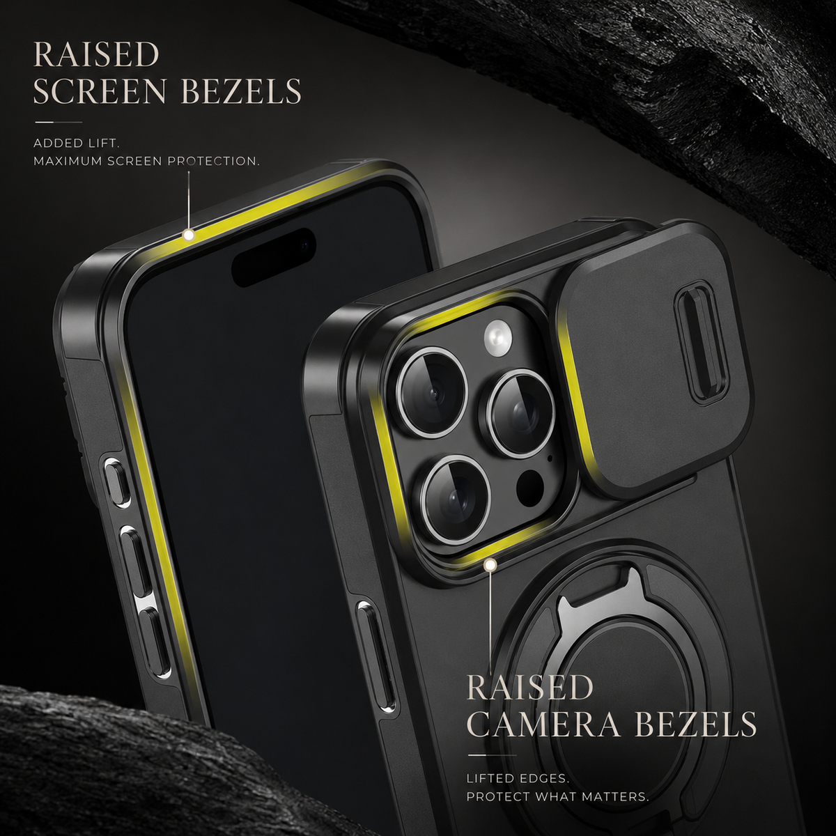 Premium iPhone Case MagSafe Compatible Rugged Armor Magnetic Stand Cover Shockproof Protection