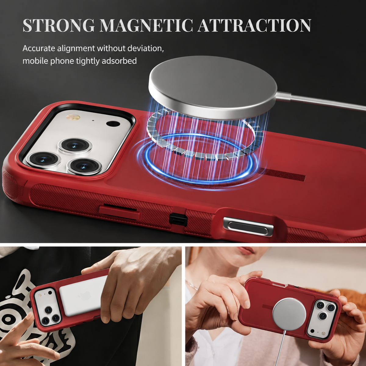 Premium iPhone Case MagSafe Compatible Rugged Defender Holster Cover Shockproof Armor Protection