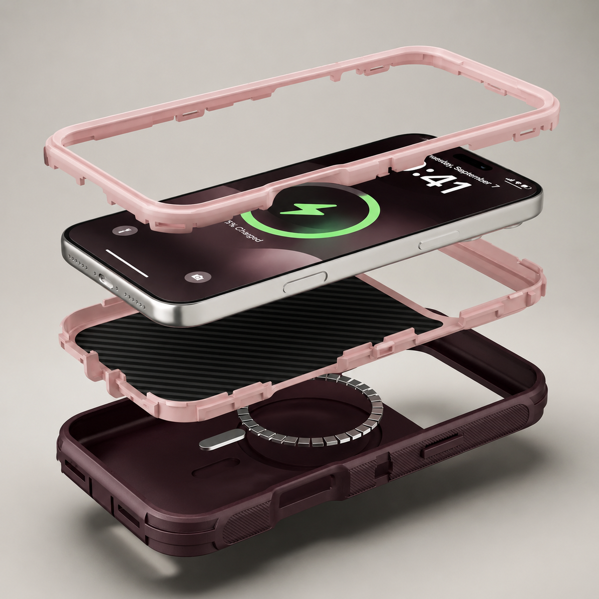 Premium iPhone Case MagSafe Compatible Rugged Defender Holster Cover Shockproof Armor Protection