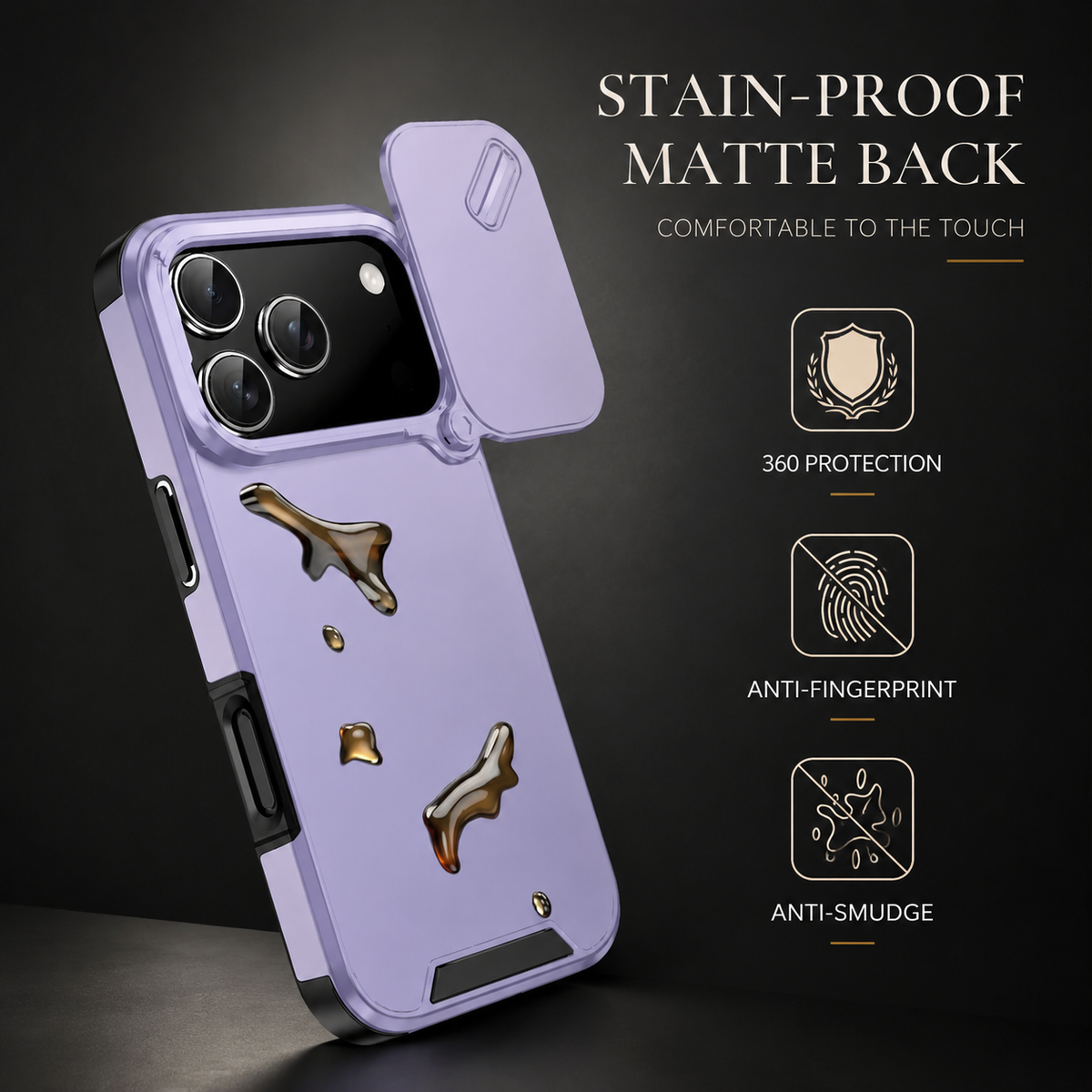 Premium iPhone Case MagSafe Compatible Slide Camera Cover Shockproof Anti Collision Protection