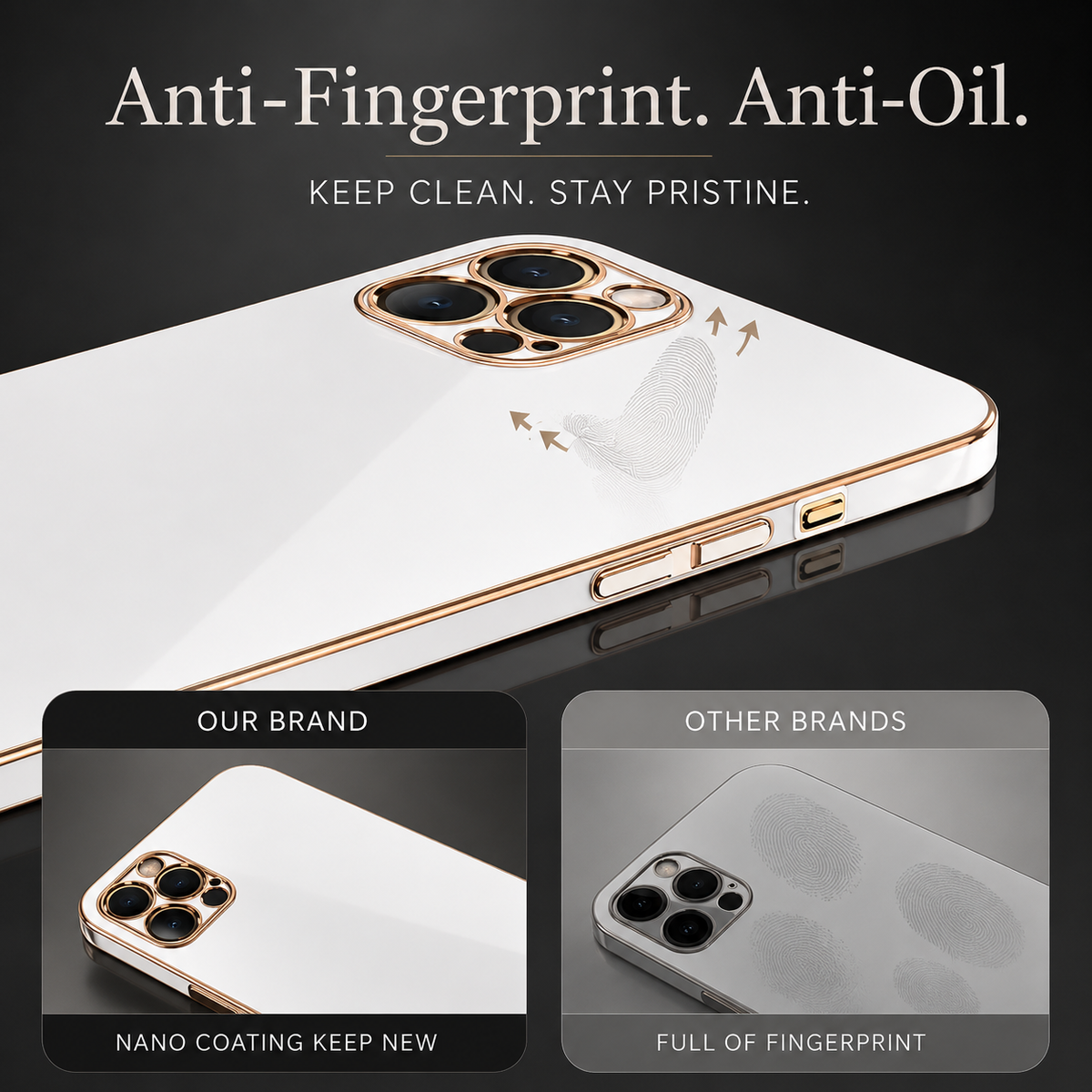 Premium iPhone Case MagSafe Compatible Solid Color Silicone Cover Plated Slim Protection