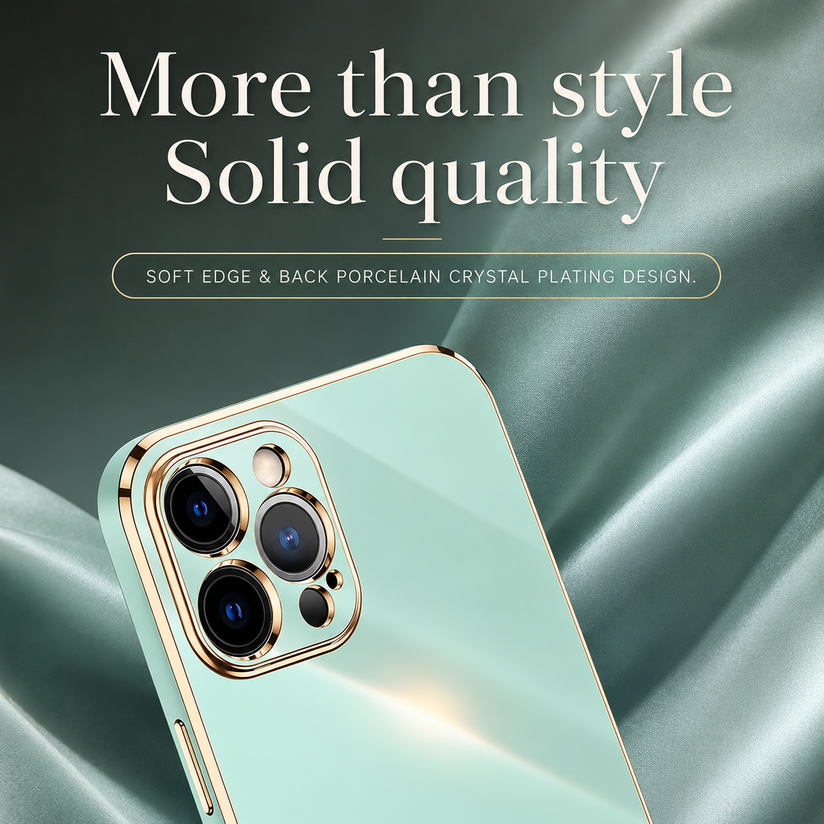 Premium iPhone Case MagSafe Compatible Solid Color Silicone Cover Plated Slim Protection