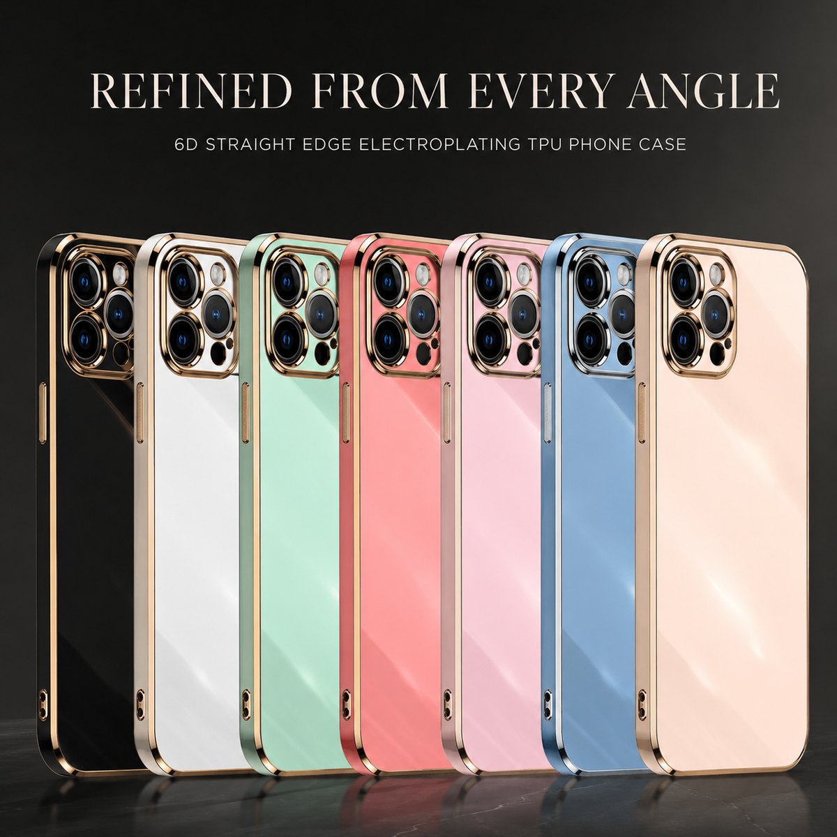 Premium iPhone Case MagSafe Compatible Solid Color Silicone Cover Plated Slim Protection