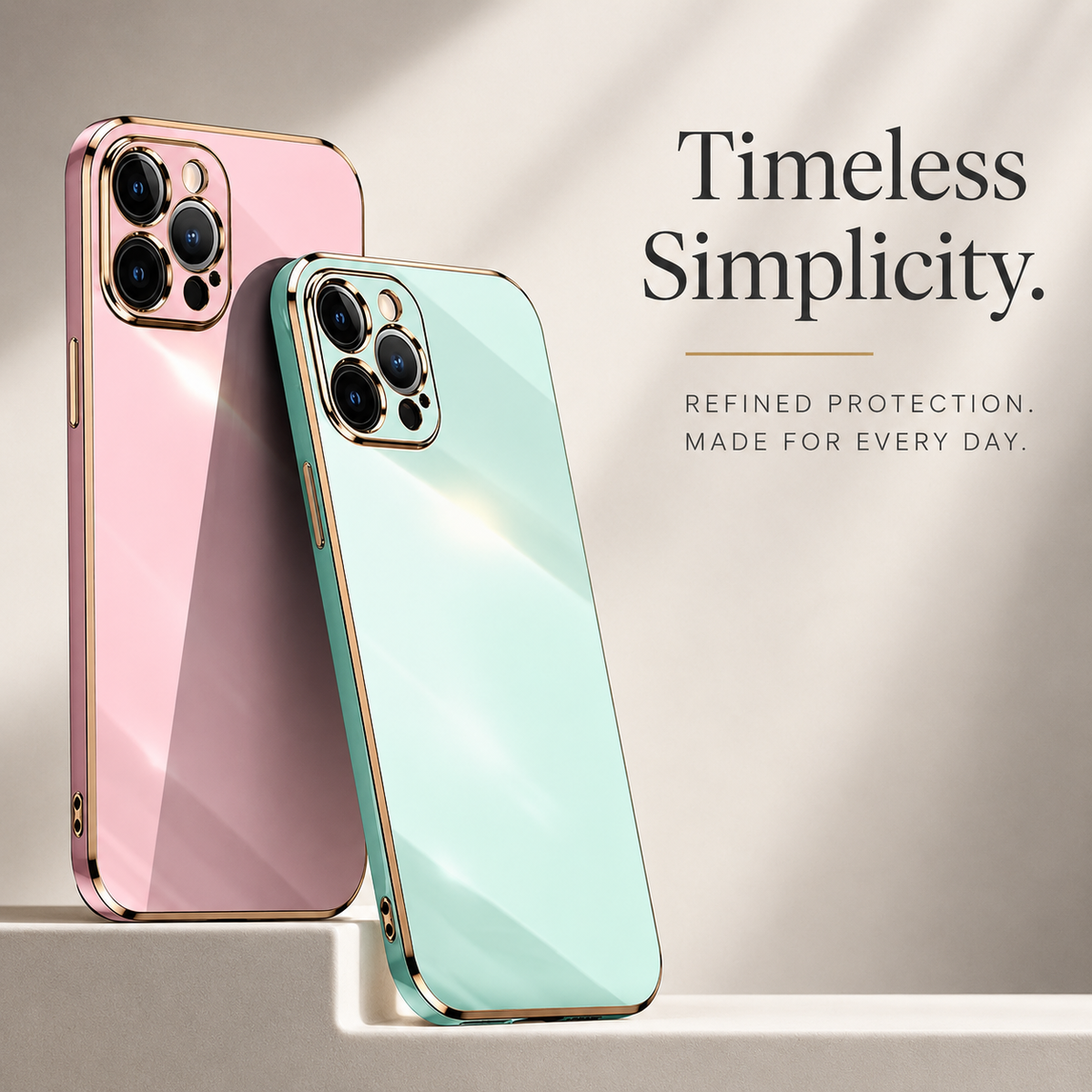 Premium iPhone Case MagSafe Compatible Solid Color Silicone Cover Plated Slim Protection