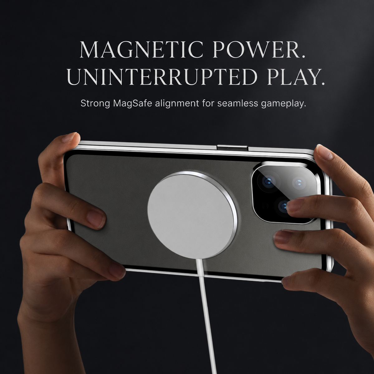 Premium iPhone Case MagSafe Compatible Transparent Aluminum Frame Cover Full Protection