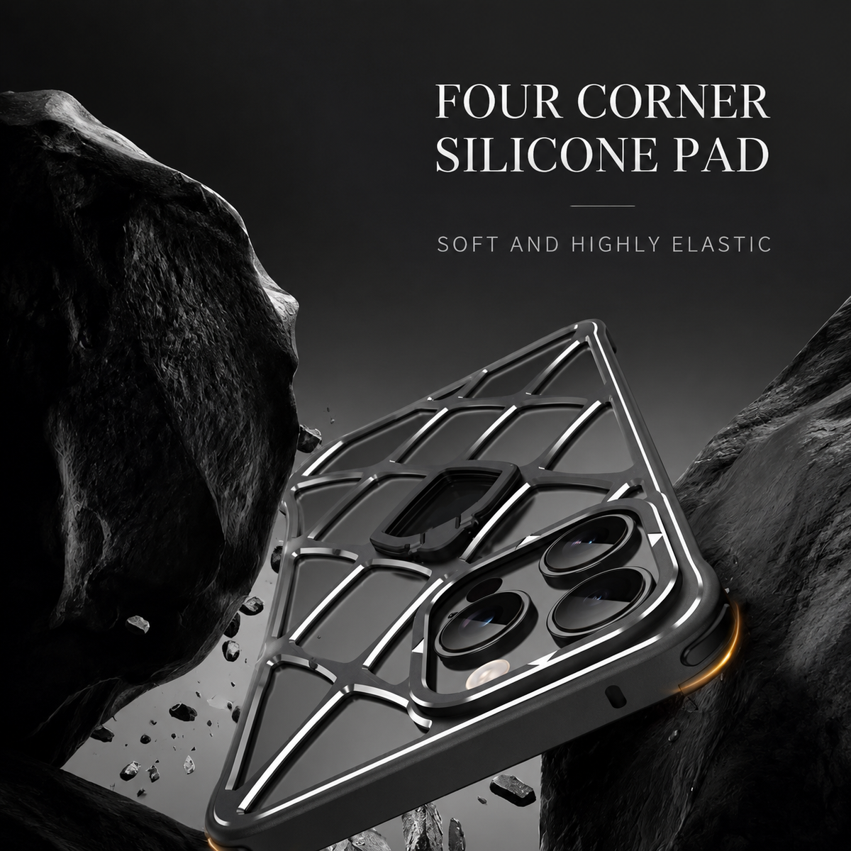 Premium iPhone Case MagSafe Compatible Ultra Light Metal Frame Cover Cooling Back Shockproof Stand Design