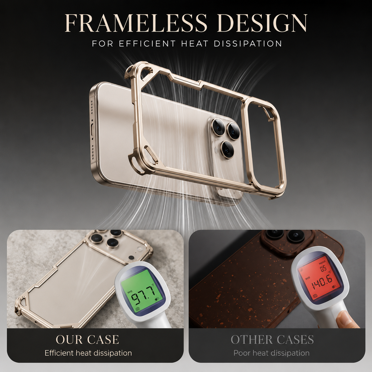 Premium iPhone Case MagSafe Compatible Ultra Thin Metal Bumper Cover Shockproof Protection