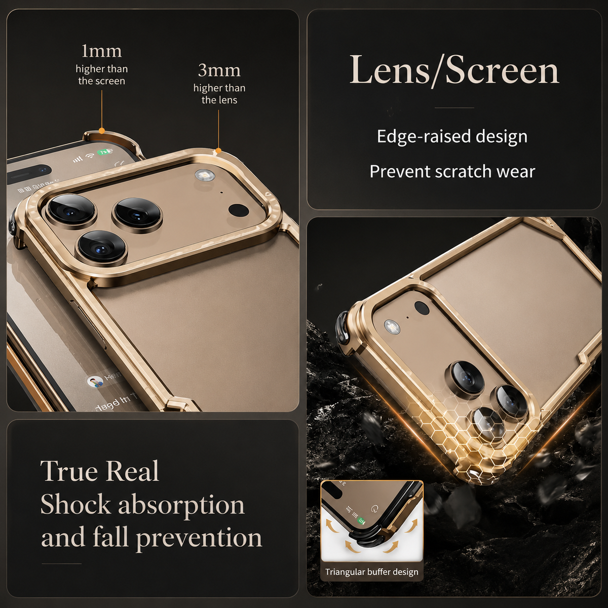 Premium iPhone Case MagSafe Compatible Ultra Thin Metal Bumper Cover Shockproof Protection