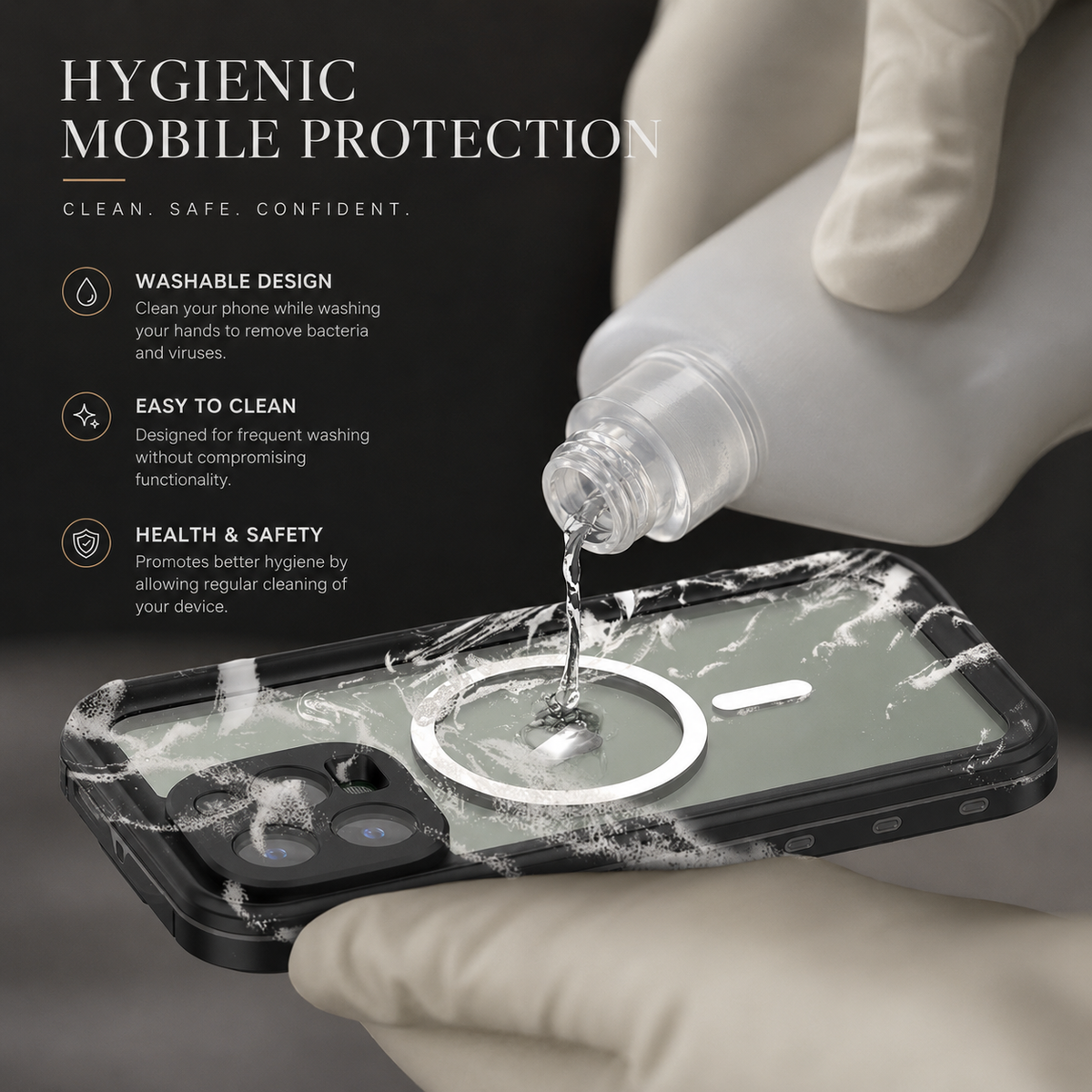 Premium iPhone Case MagSafe Compatible Waterproof IP68 Cover Full Body Protection