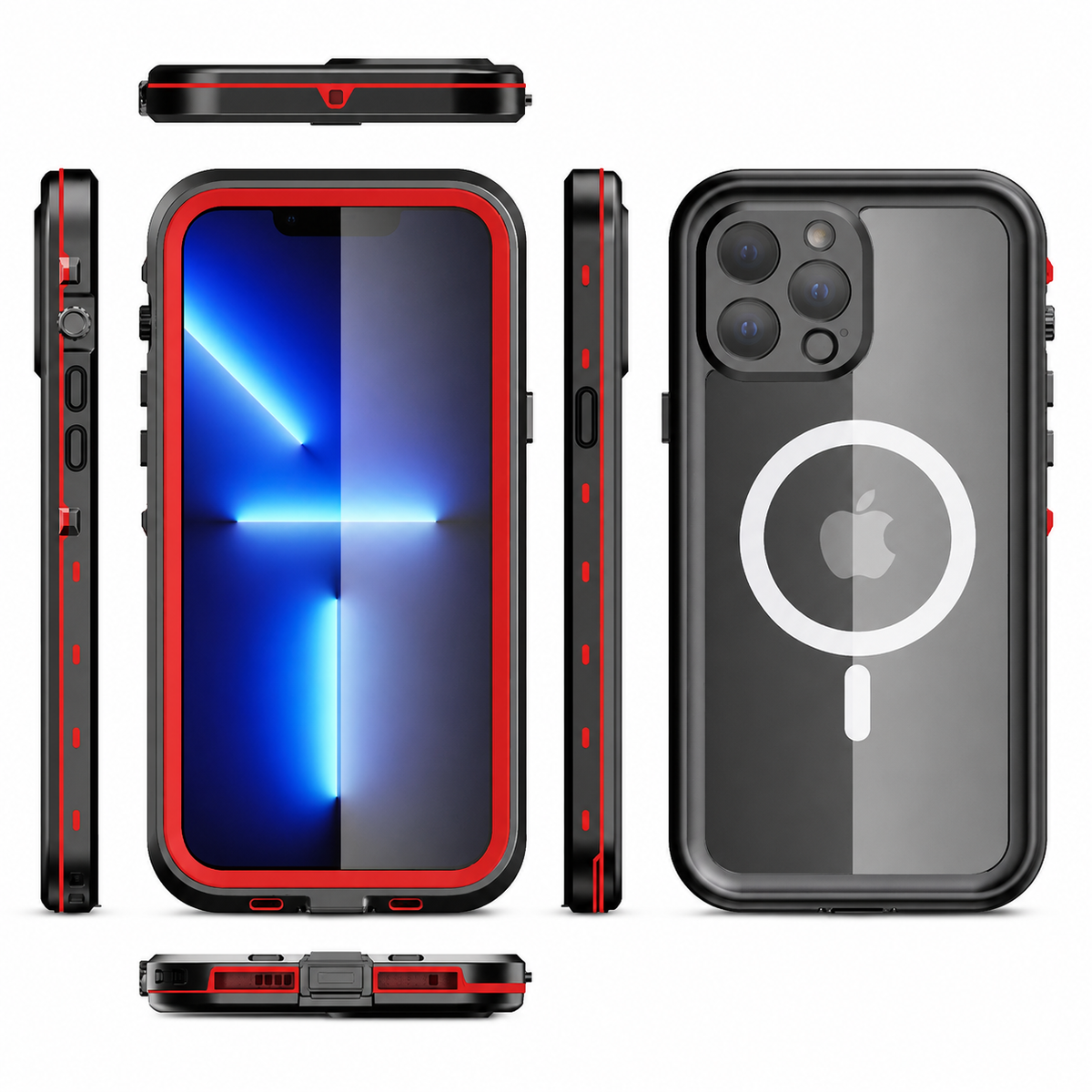 Premium iPhone Case MagSafe Compatible Waterproof IP68 Cover Full Body Protection