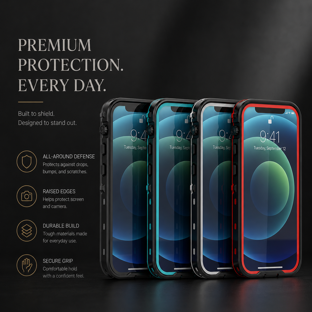 Premium iPhone Case MagSafe Compatible Waterproof IP68 Cover Full Body Protection