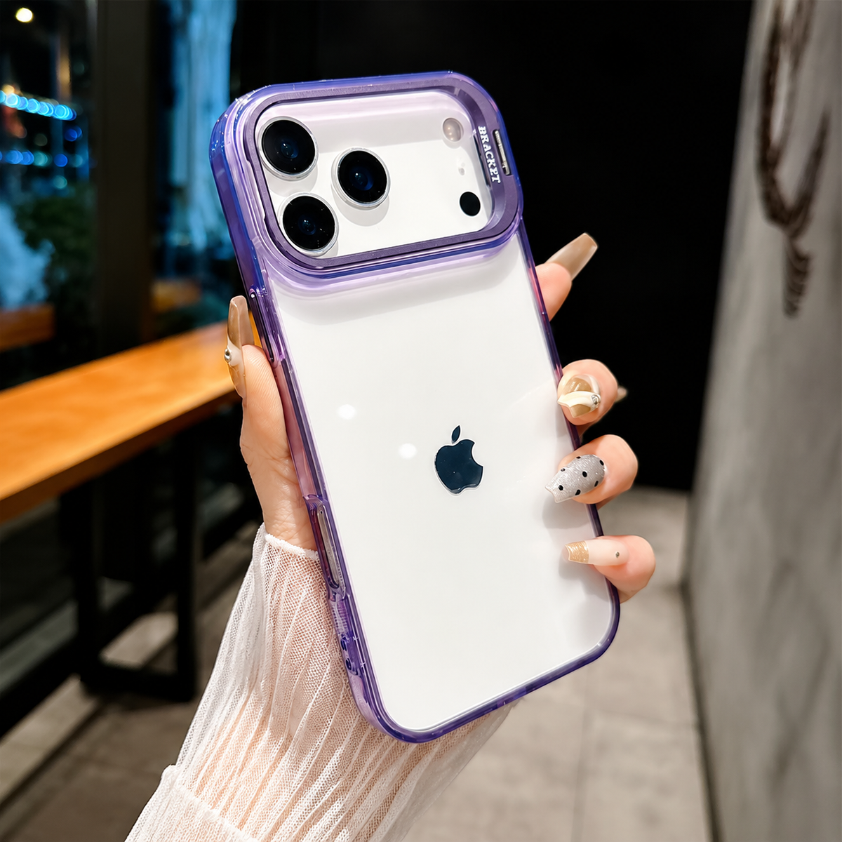 Premium iPhone Case MagSafe Crystal Clear Hard PC Bumper Shockproof Camera Lens Stand Armor Protection