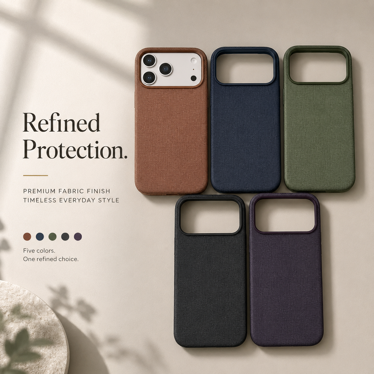 Premium iPhone Case MagSafe Magnetic Business Cover Wireless Charging Full Protection Polyester Fiber Design
