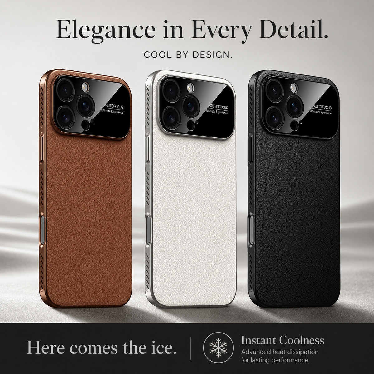 Premium iPhone Case MagSafe Magnetic Leather Border Cover Heat Dissipation Shockproof Anti Fingerprint Protective Case