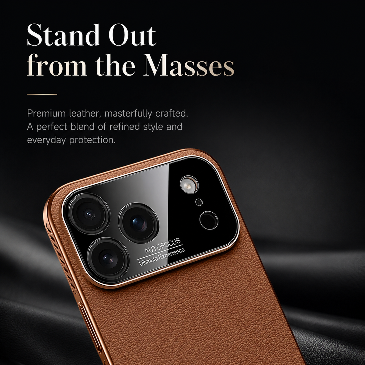 Premium iPhone Case MagSafe Magnetic Leather Border Cover Heat Dissipation Shockproof Anti Fingerprint Protective Case