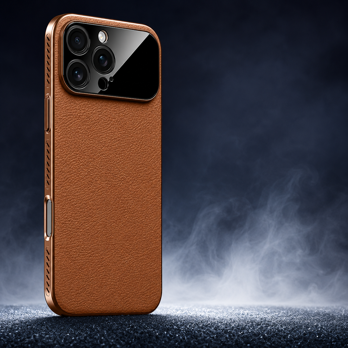 Premium iPhone Case MagSafe Magnetic Leather Border Cover Heat Dissipation Shockproof Anti Fingerprint Protective Case