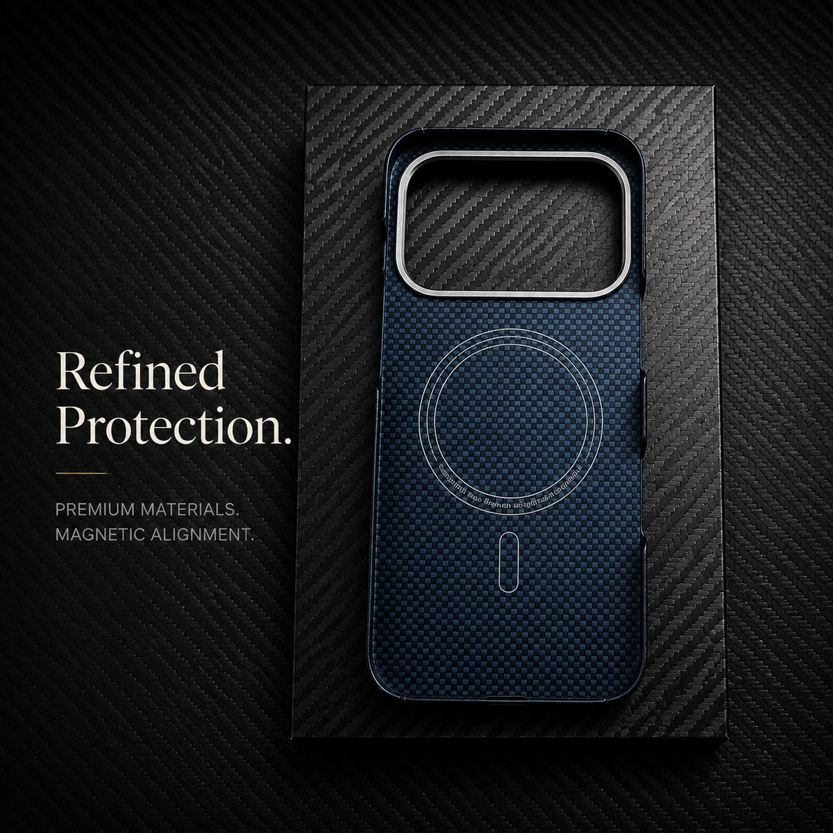 Premium iPhone Case MagSafe Real Carbon Fiber Cover Aramid Kevlar Ultra Thin Shockproof Matte Anti Fingerprint Full Coverage
