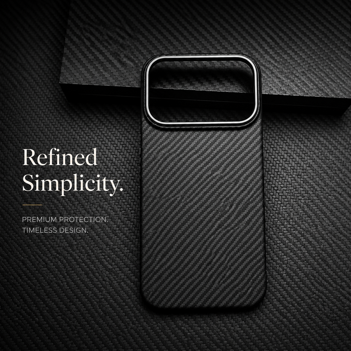 Premium iPhone Case MagSafe Real Carbon Fiber Cover Aramid Kevlar Ultra Thin Shockproof Matte Anti Fingerprint Full Coverage