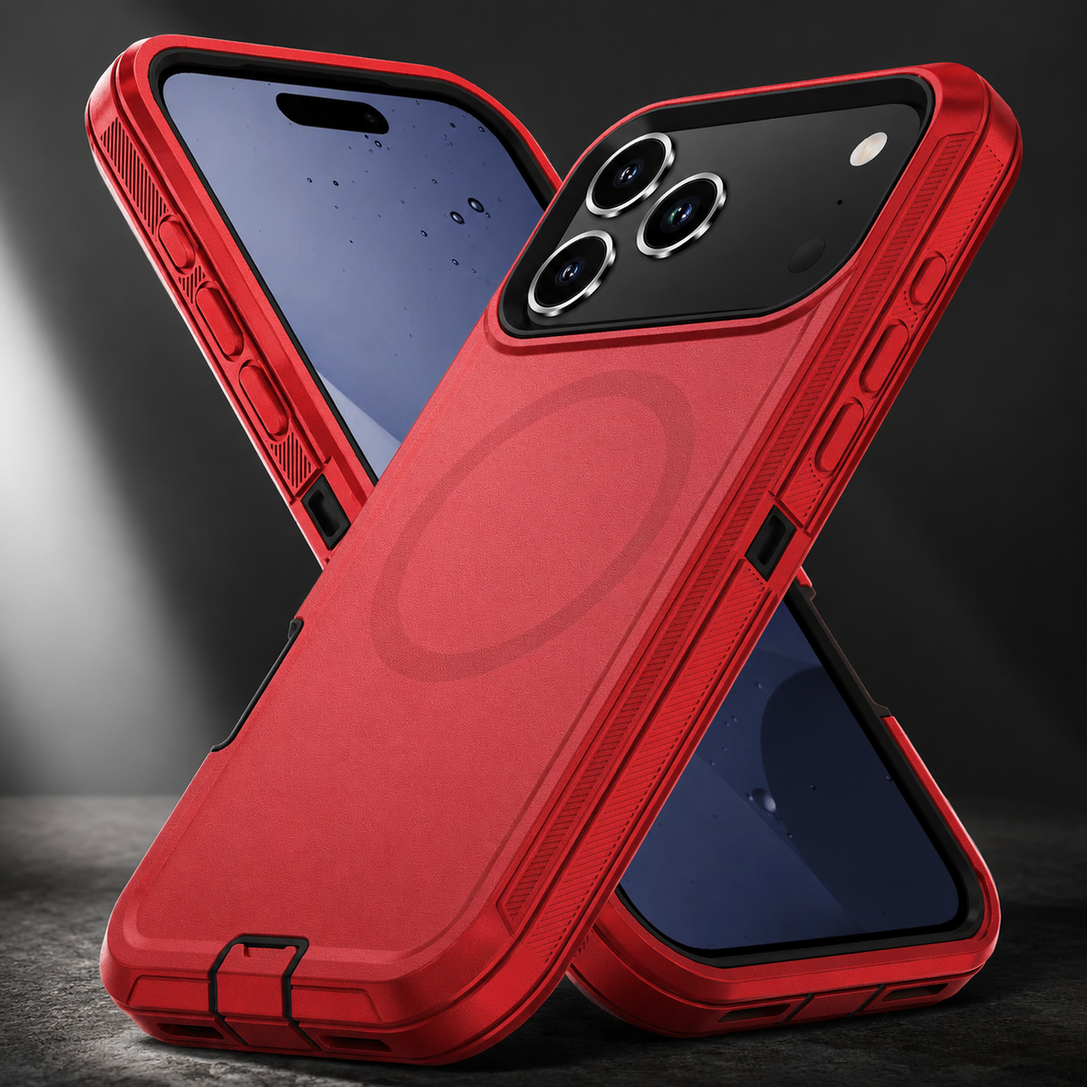 Premium iPhone Case MagSafe Rugged Armor Cover Shockproof PC TPU Defender Anti Slip Impact Resistant Durable Protective Full Coverage