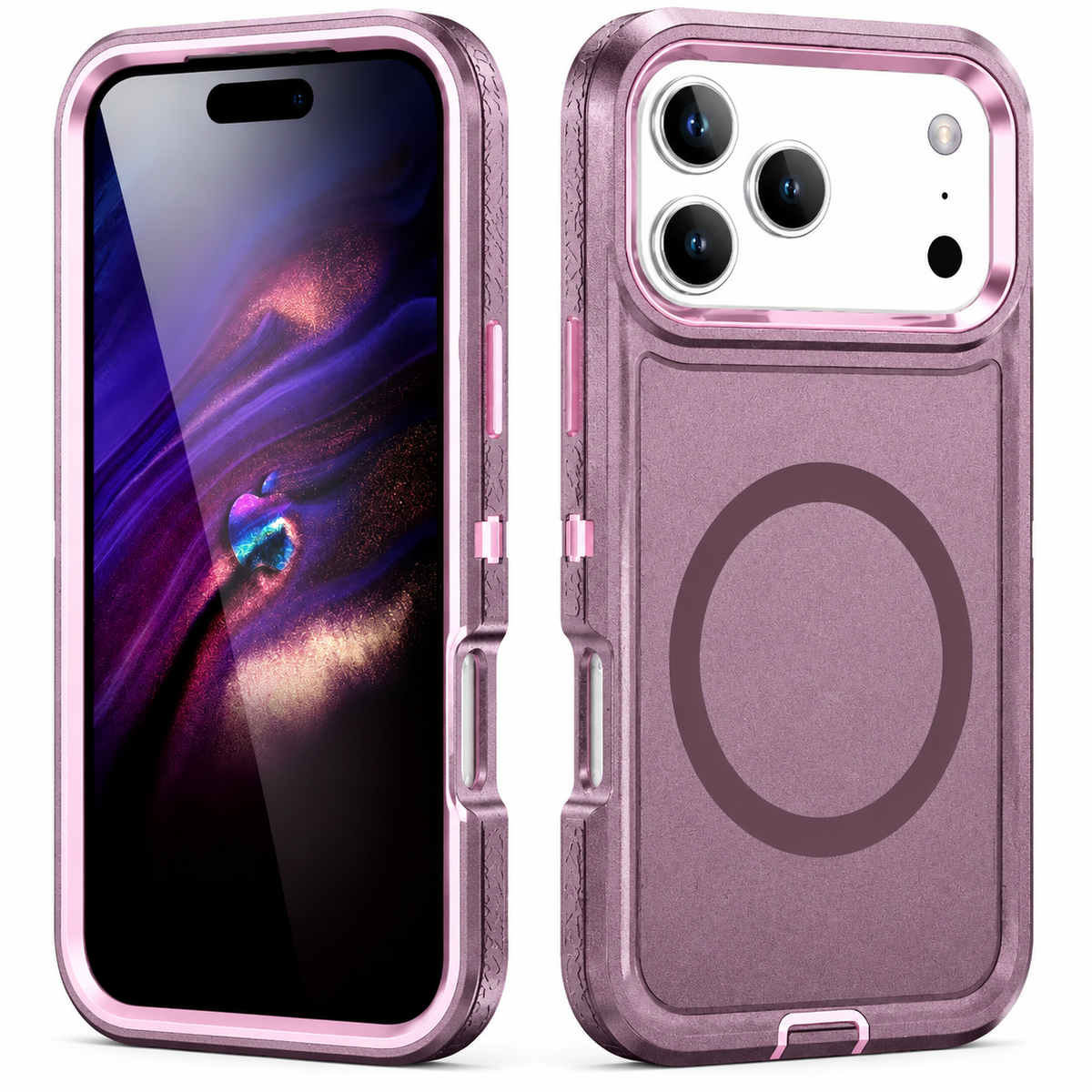 Premium iPhone Case MagSafe Rugged Armor Cover Shockproof PC TPU Defender Anti Slip Impact Resistant Durable Protective Full Coverage