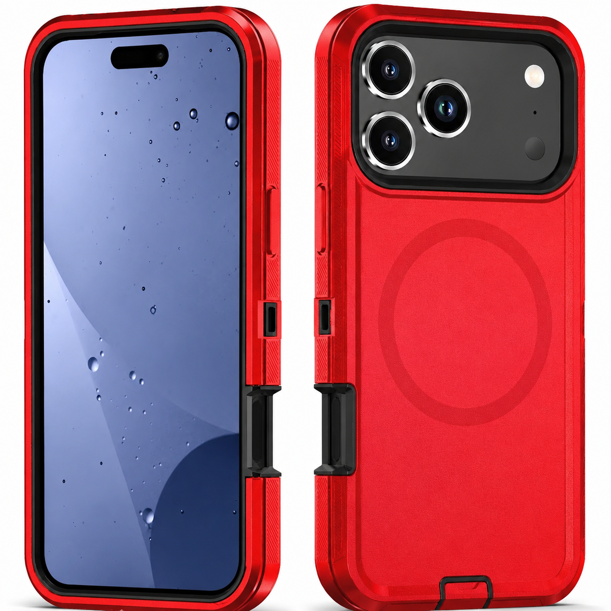 Premium iPhone Case MagSafe Rugged Armor Cover Shockproof PC TPU Defender Anti Slip Impact Resistant Durable Protective Full Coverage