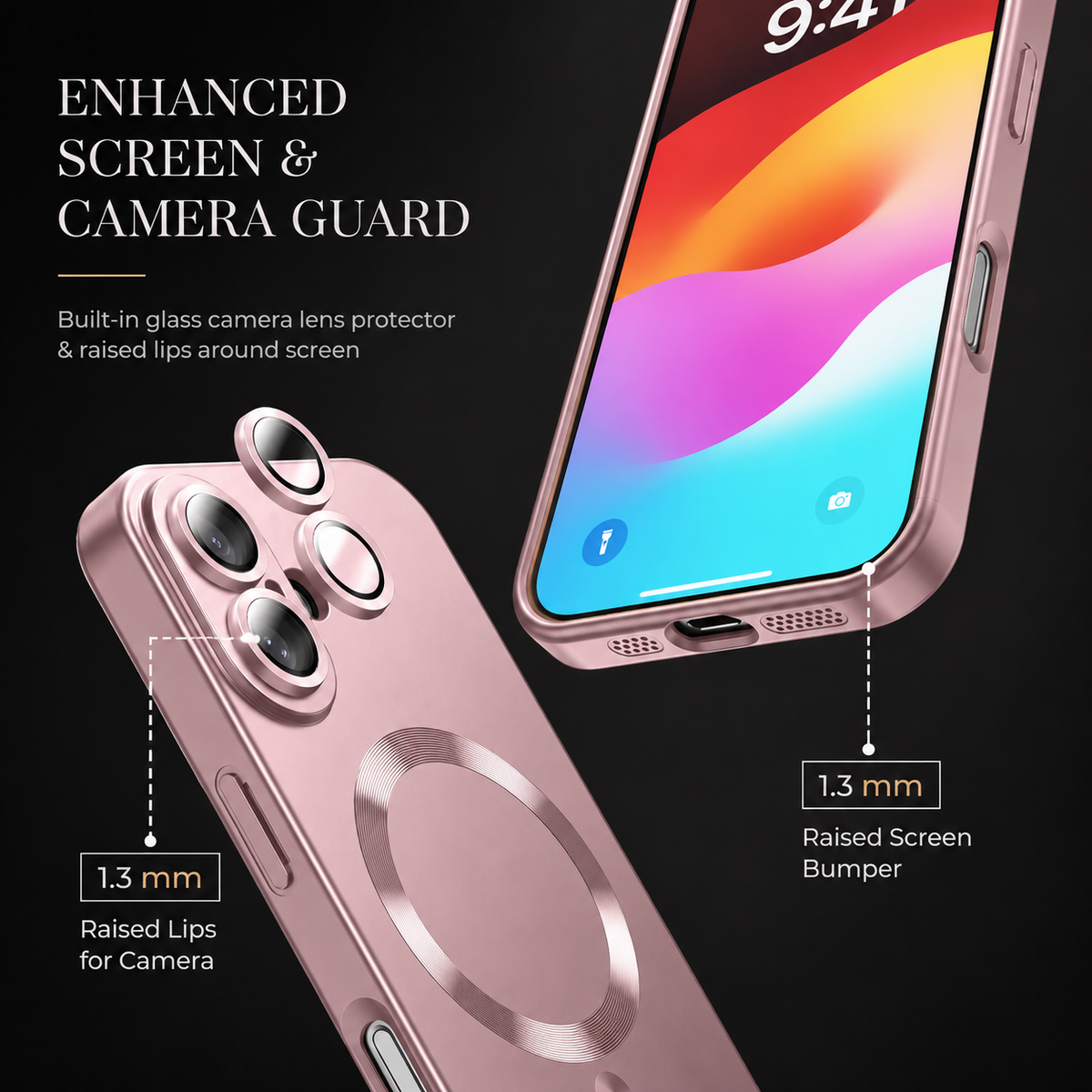 Premium iPhone Case MagSafe Silicone Cover Full Coverage Camera Protection Shockproof Anti Fingerprint Matte Design