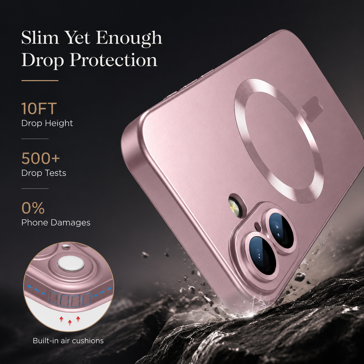 Premium iPhone Case MagSafe Silicone Cover Full Coverage Camera Protection Shockproof Anti Fingerprint Matte Design