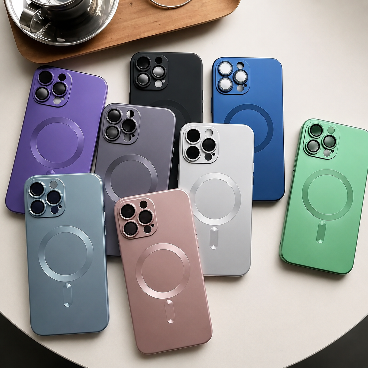 Premium iPhone Case MagSafe Silicone Cover Full Coverage Camera Protection Shockproof Anti Fingerprint Matte Design