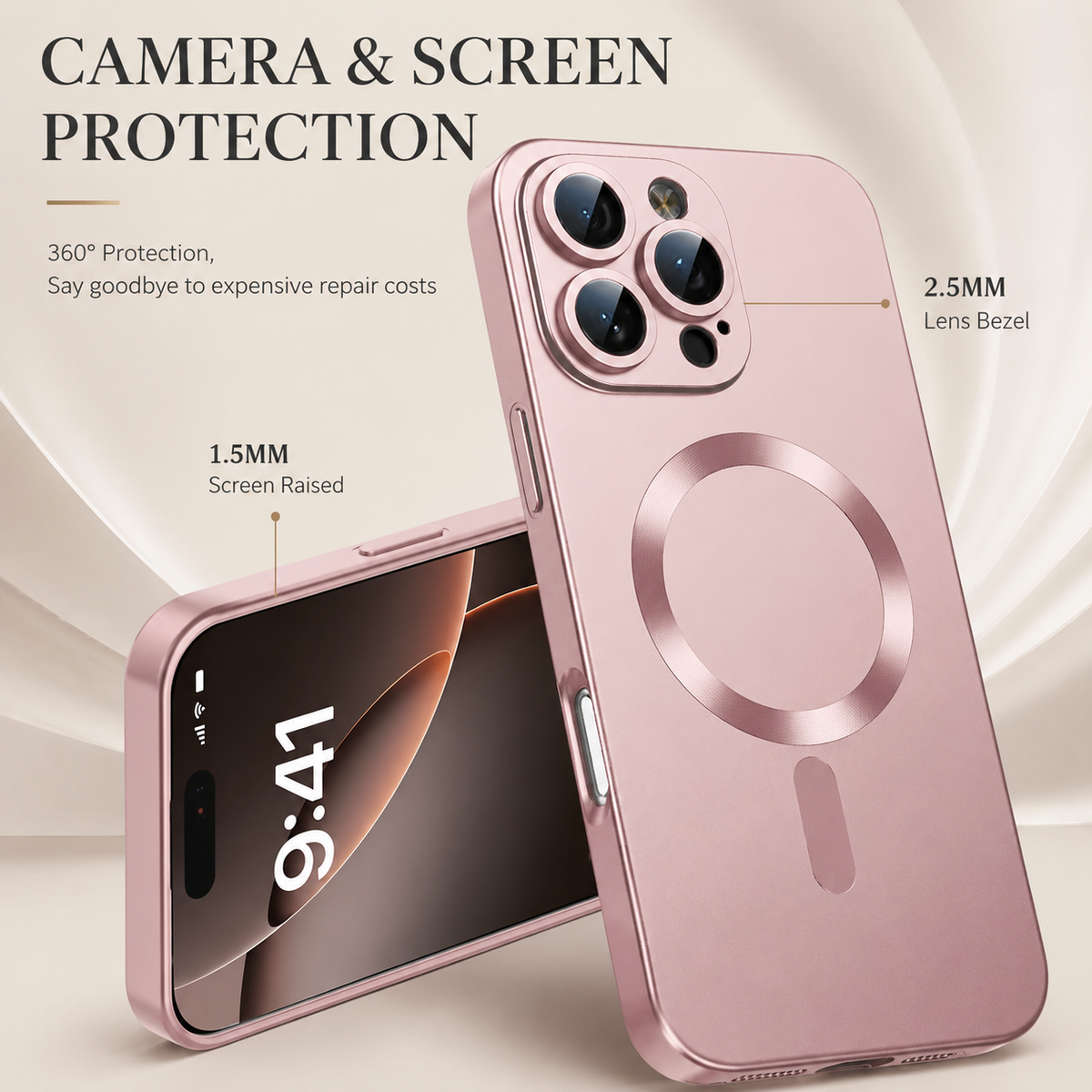 Premium iPhone Case MagSafe Silicone Cover Full Coverage Camera Protection Shockproof Anti Fingerprint Matte Design