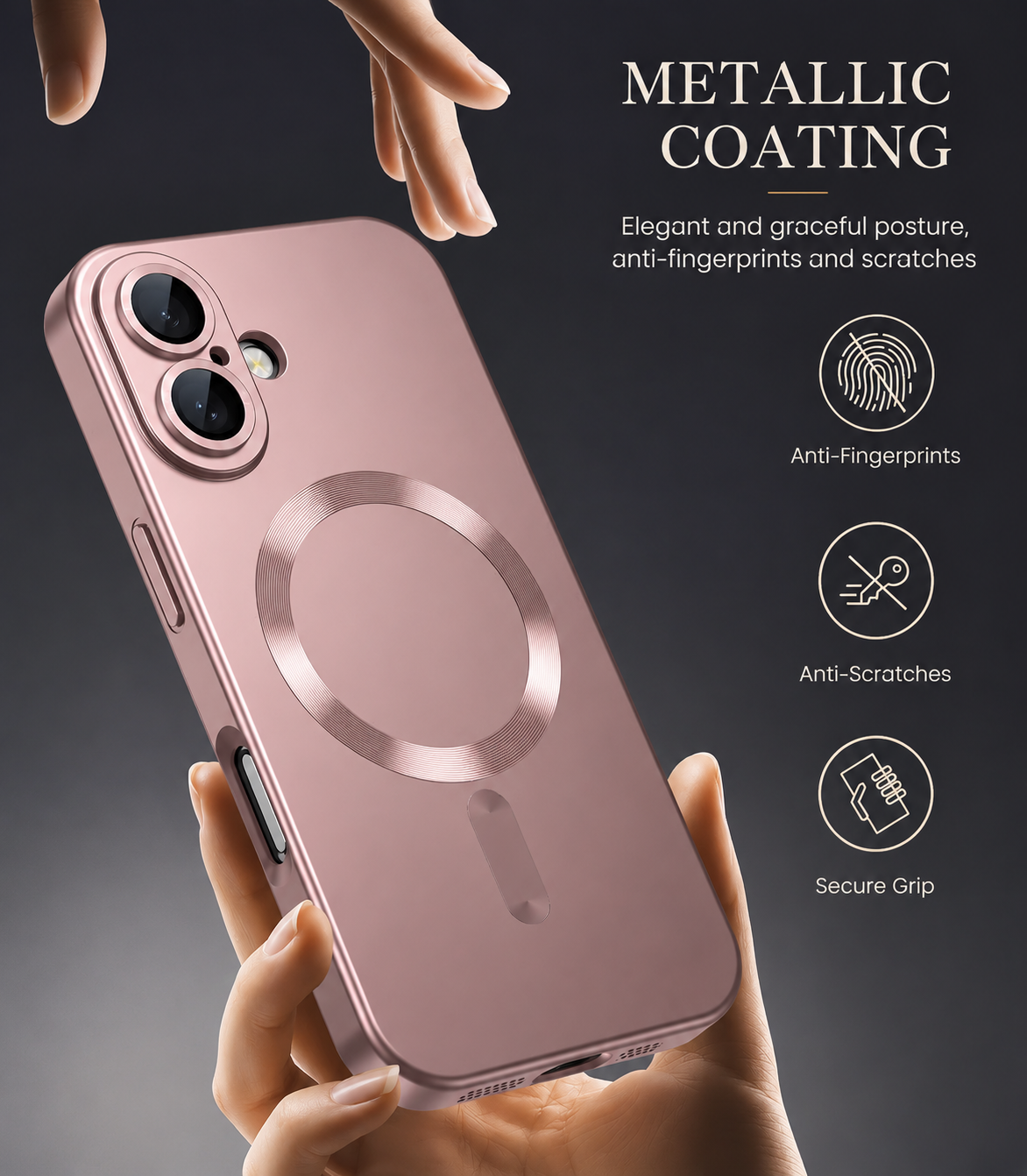Premium iPhone Case MagSafe Silicone Cover Full Coverage Camera Protection Shockproof Anti Fingerprint Matte Design