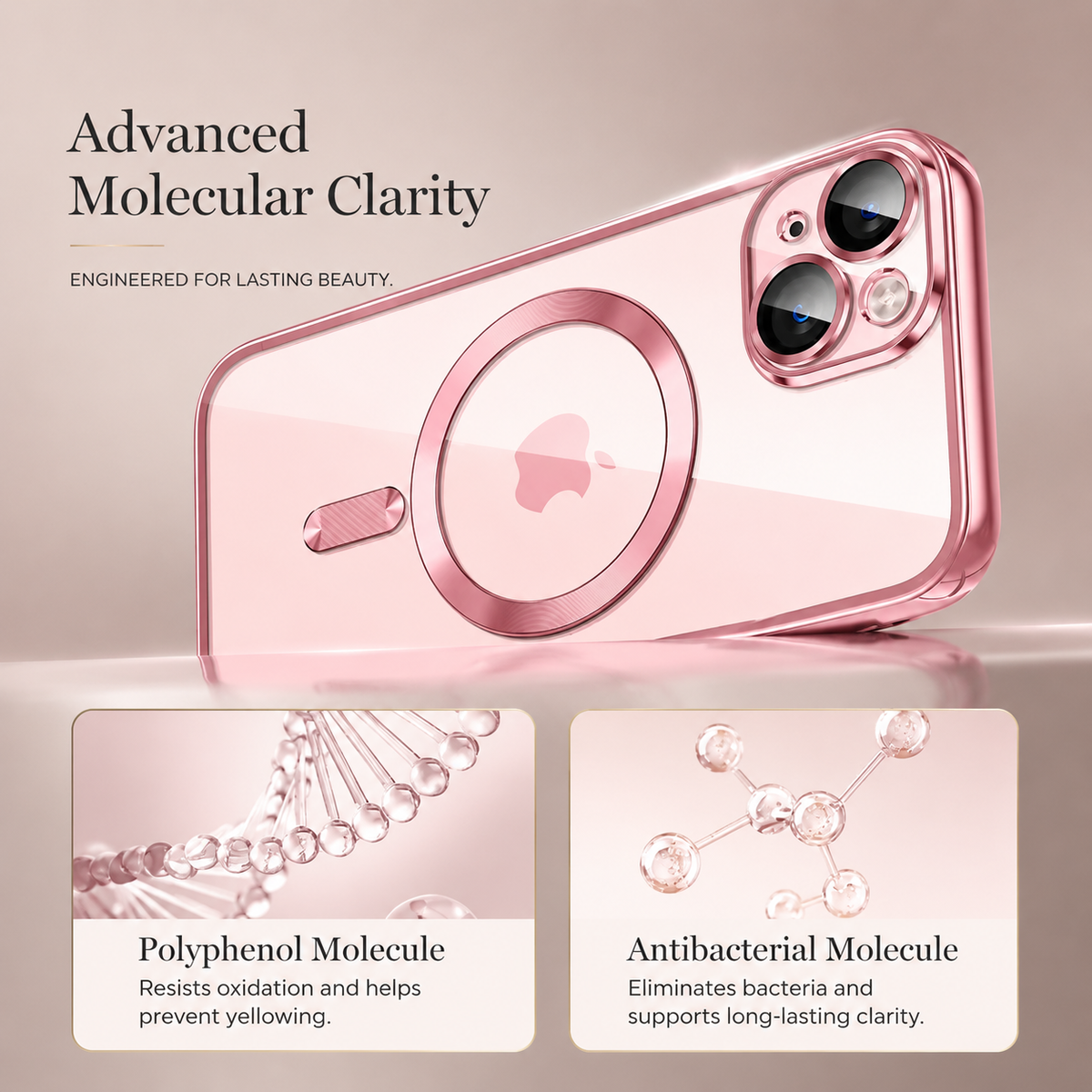 Premium iPhone Case MagSafe Transparent TPU Cover Magnetic Lens Protection Shockproof Anti Fingerprint Anti Scratch Full Coverage