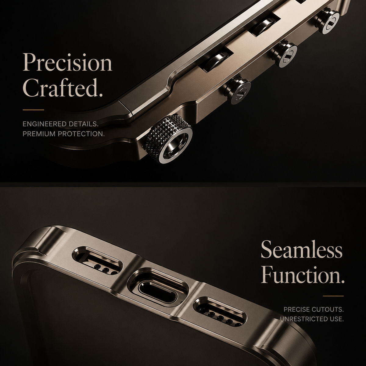 Premium iPhone Case Magnetic Aluminum Alloy Cyberpunk Bumper Shockproof Heat Dissipation Non Slip Lightweight Protective Frame