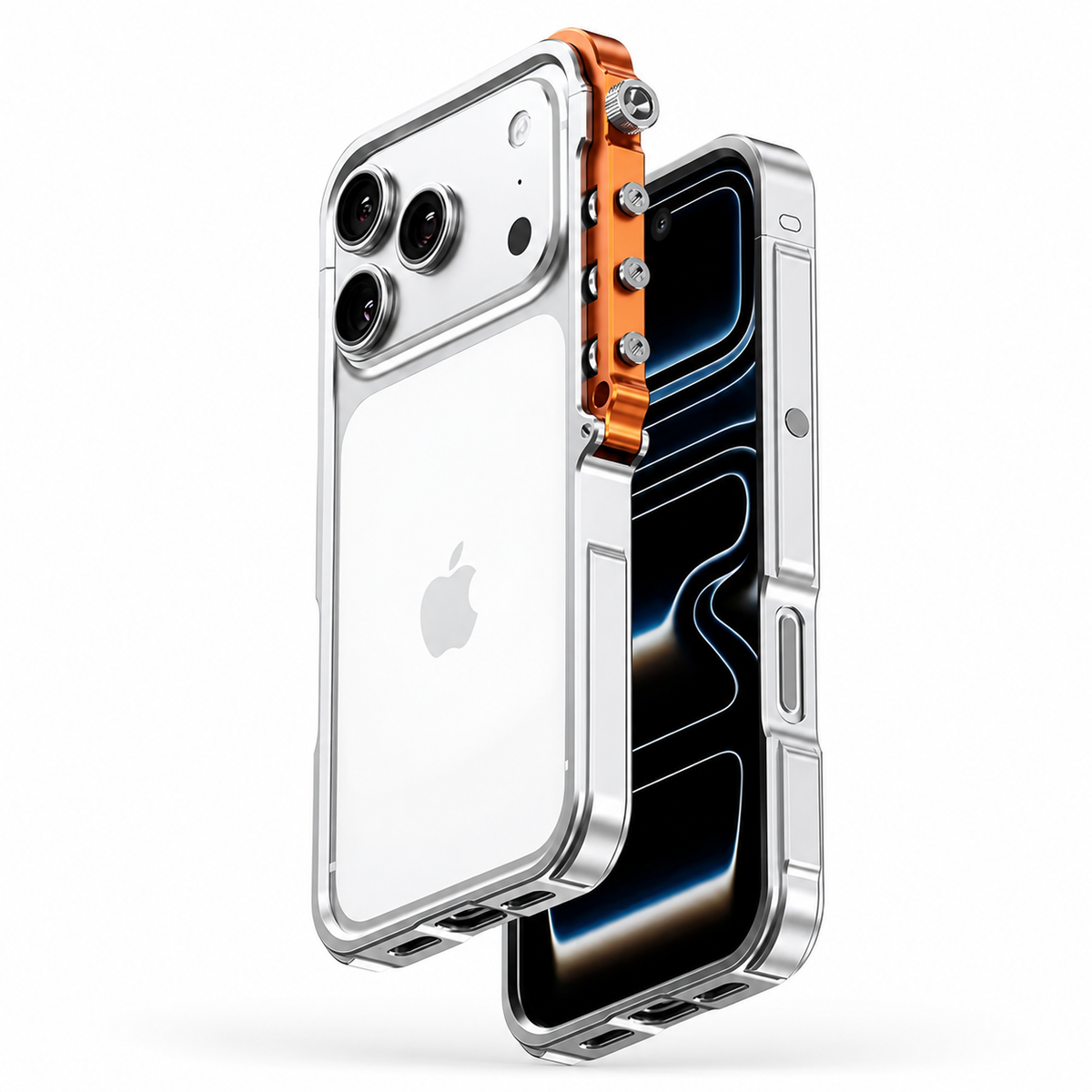 Premium iPhone Case Magnetic Aluminum Alloy Cyberpunk Bumper Shockproof Heat Dissipation Non Slip Lightweight Protective Frame