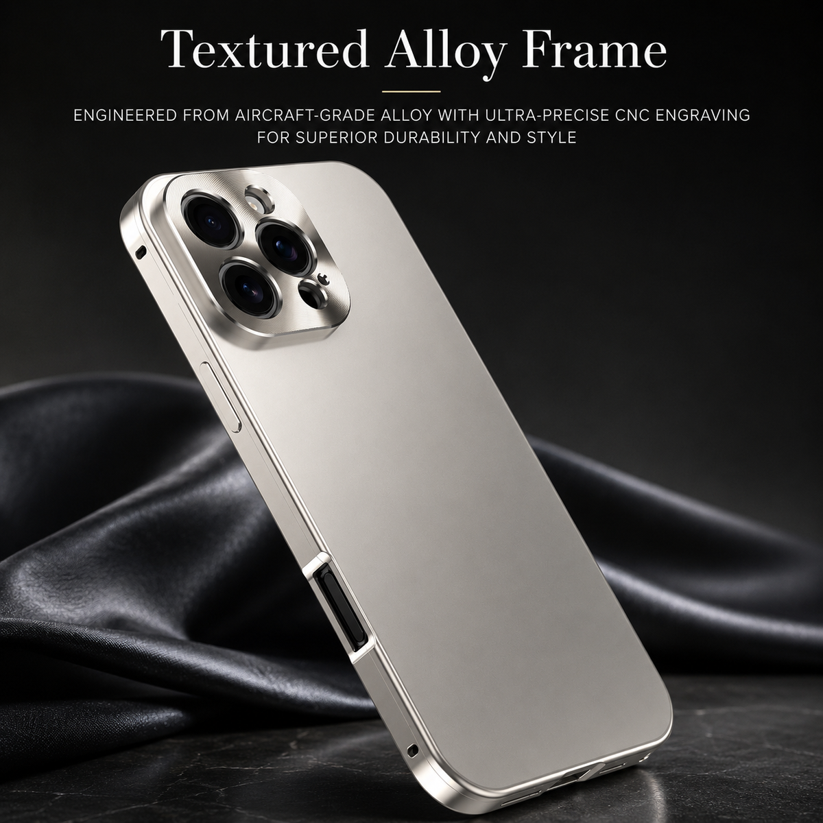 Premium iPhone Case Magnetic Aluminum Frame Shockproof Protective Cover Full Camera Lens Protection Slim Metal Design Wireless Charging Compatible