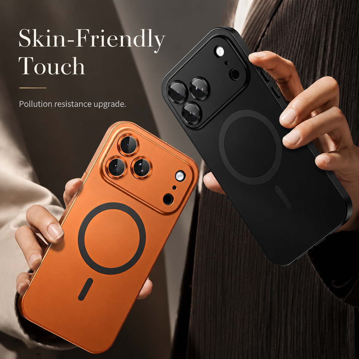 Premium iPhone Case Magnetic Aluminum Metal Frame Cover Hard PC Back MagSafe Shockproof Matte Anti Fingerprint Protection