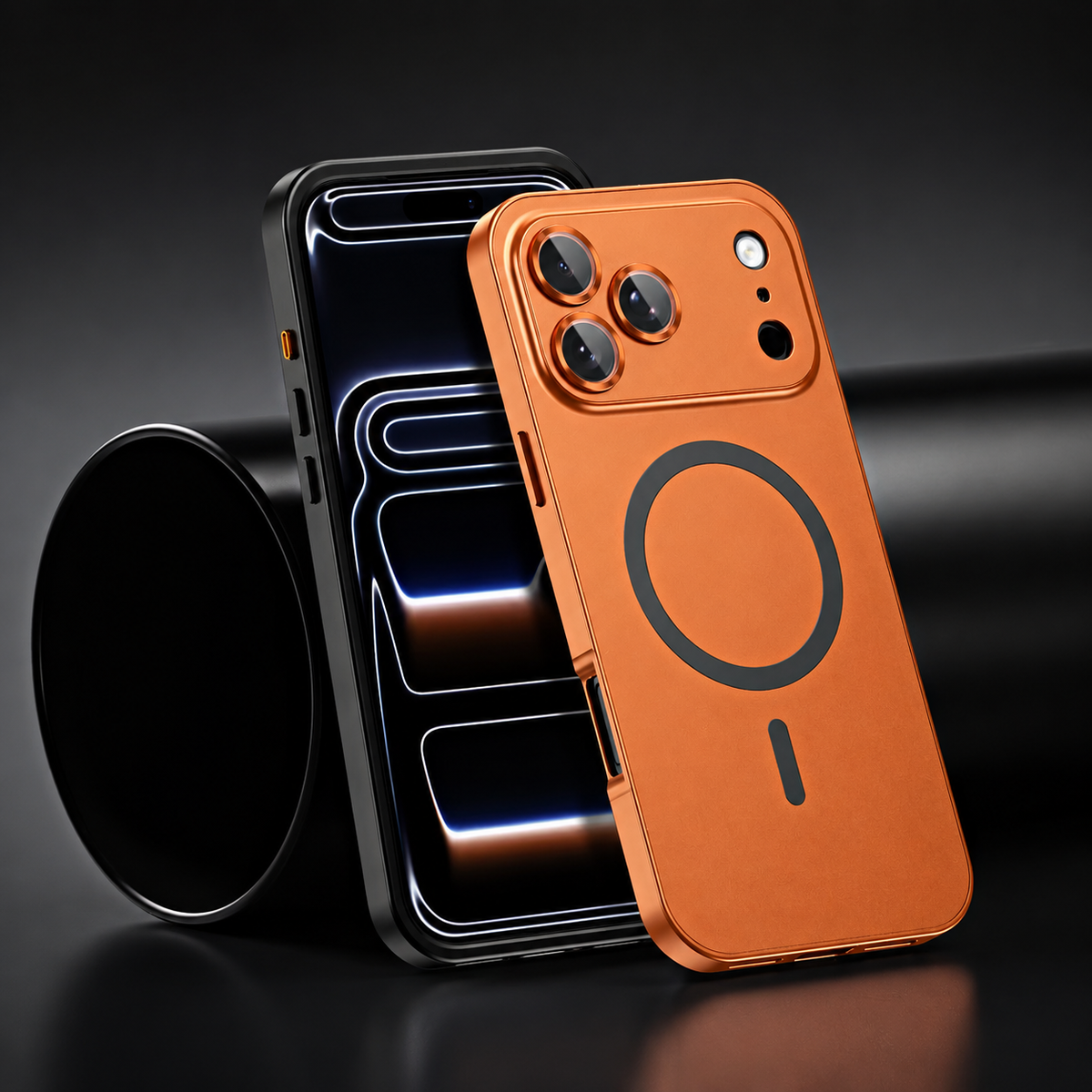 Premium iPhone Case Magnetic Aluminum Metal Frame Cover Hard PC Back MagSafe Shockproof Matte Anti Fingerprint Protection