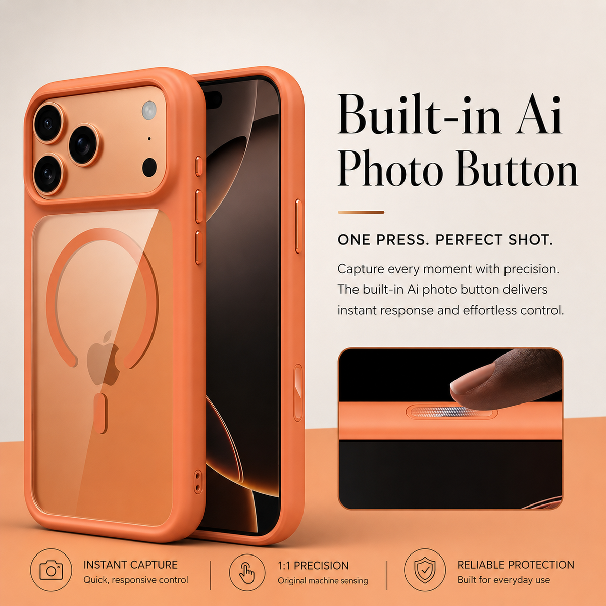 Premium iPhone Case Magnetic Clear Armor Cover MagSafe Compatible Shockproof Camera Protection Anti Scratch Full Coverage