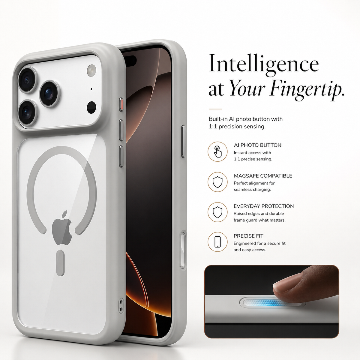 Premium iPhone Case Magnetic Clear Armor Cover MagSafe Compatible Shockproof Camera Protection Anti Scratch Full Coverage