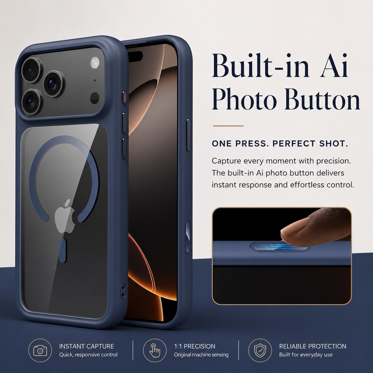 Premium iPhone Case Magnetic Clear Armor Cover MagSafe Compatible Shockproof Camera Protection Anti Scratch Full Coverage