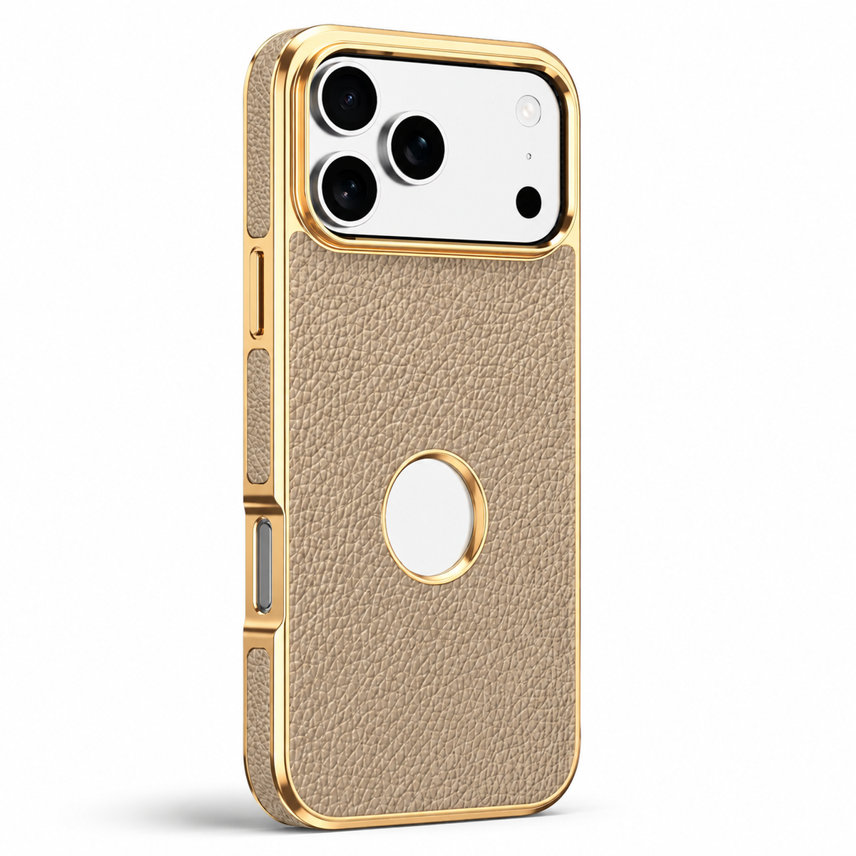 Premium iPhone Case Magnetic Cowhide Leather Cover Lychee Texture Slim Protective Anti Fingerprint Grip