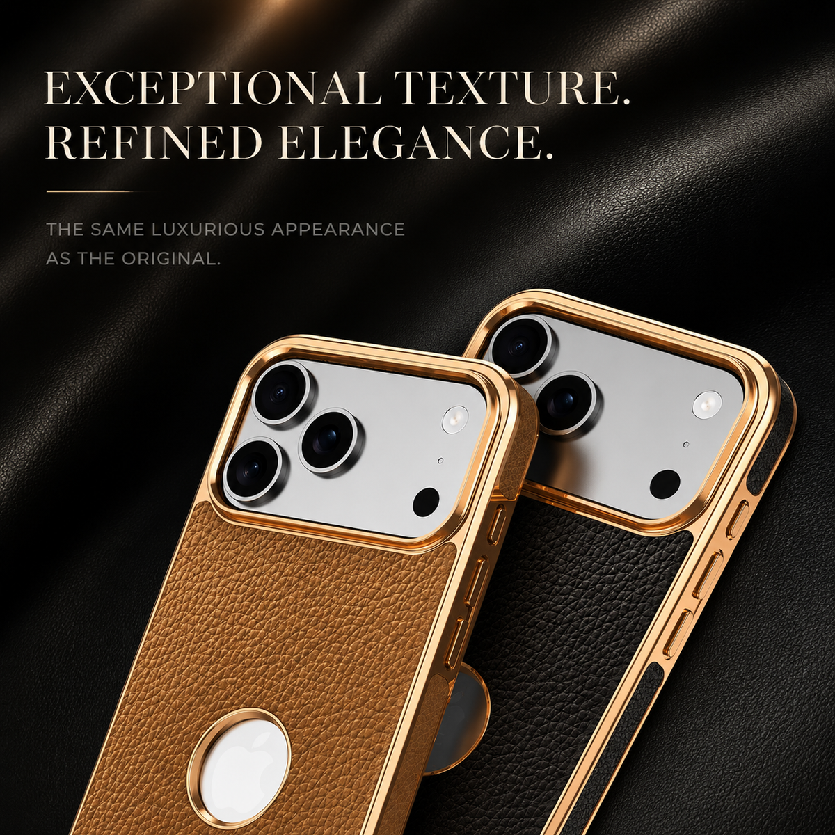Premium iPhone Case Magnetic Cowhide Leather Cover Lychee Texture Slim Protective Anti Fingerprint Grip