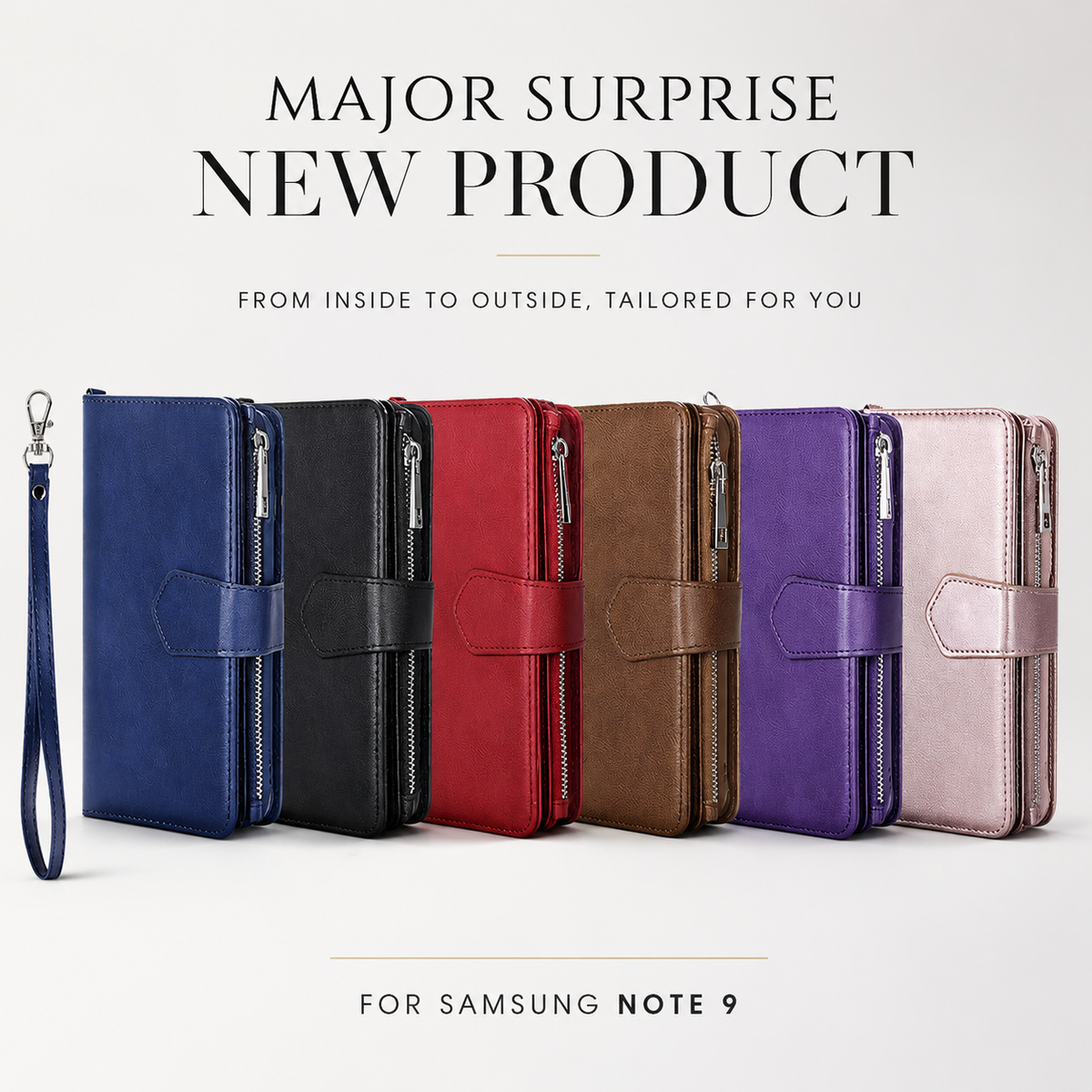 Premium iPhone Case Magnetic Detachable Wallet Flip Cover PU Leather Card Holder Stand Feature Full Protection